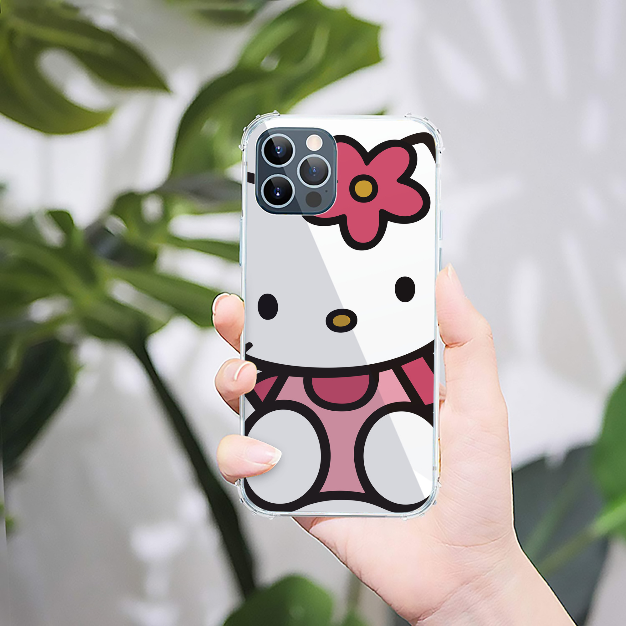 （画像用） Hello Kitty ハローキティ 【iPhone 12シリーズ対応】透明スマホケース（クリアソフトケース）